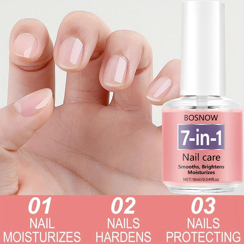 BOSNOW 7-In-1 Nail Care Oil - Smooths Brightens Moisturizes 16Ml/0.54Fl.Oz for Healthy Nails Professional Multi-Benefit Treatment